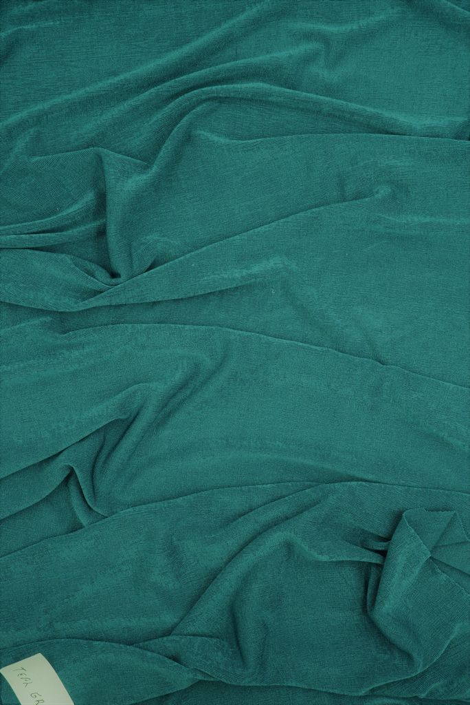 KNT3963 / TEAL GREEN / 91%POLY 9%SPAN SLINKY RIB 1X1 SOLID