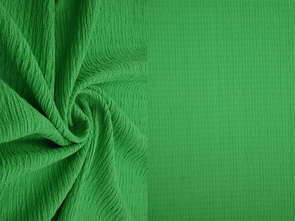 KNT4455 / GREEN / 95%POLY 5%SPAN SOLID CRINKLE JERSEY