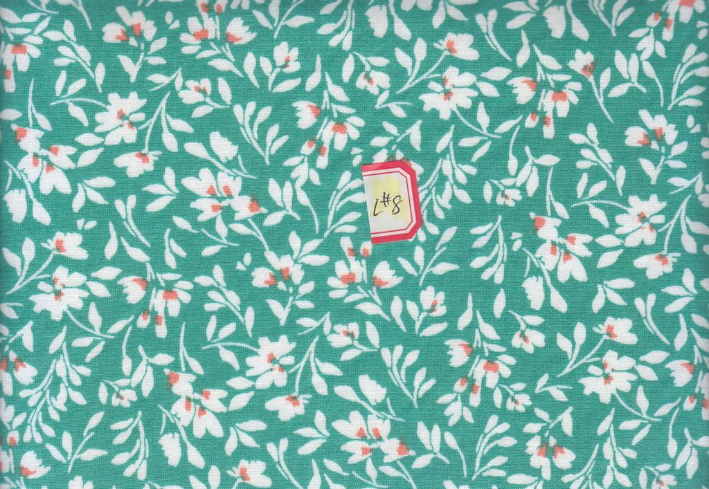 KNT2100-MS10020 / GREEN / 96%POLY 4%SPAN DTY BRUSH DITSY FLORAL/FLOWER PRINT