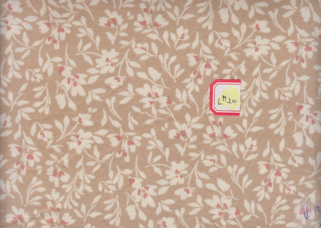 KNT2100-MS10020 / TAN / 96%POLY 4%SPAN DTY BRUSH DITSY FLORAL/FLOWER PRINT