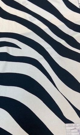 KNT1389-MS11091 / BLACK/IVORY / 96%POLY 4%SPAN DTY ZEBRA PRINT