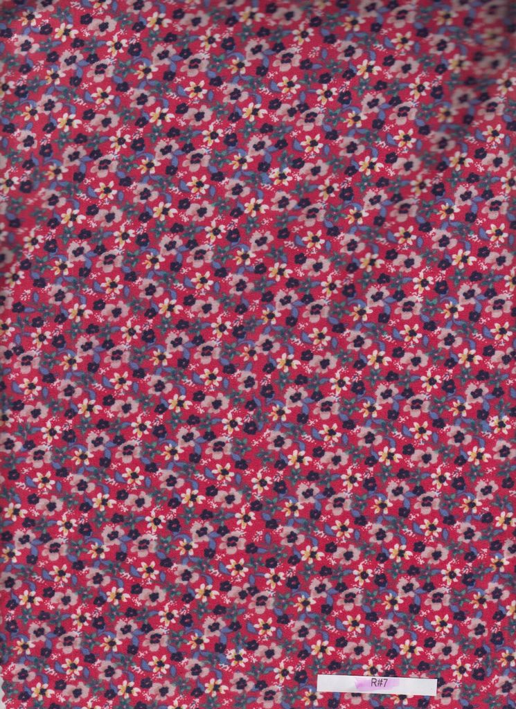 KNT2100-MS11150 / FUCHSIA / 96%POLY 4%SPAN DTY BRUSH DITSY FLORAL