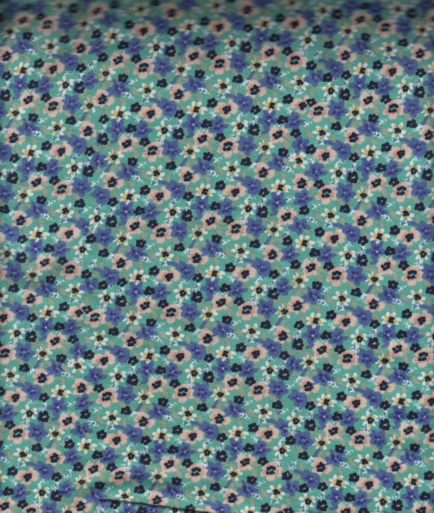 KNT2100-MS11150 / GREEN / 96%POLY 4%SPAN DTY BRUSH DITSY FLORAL