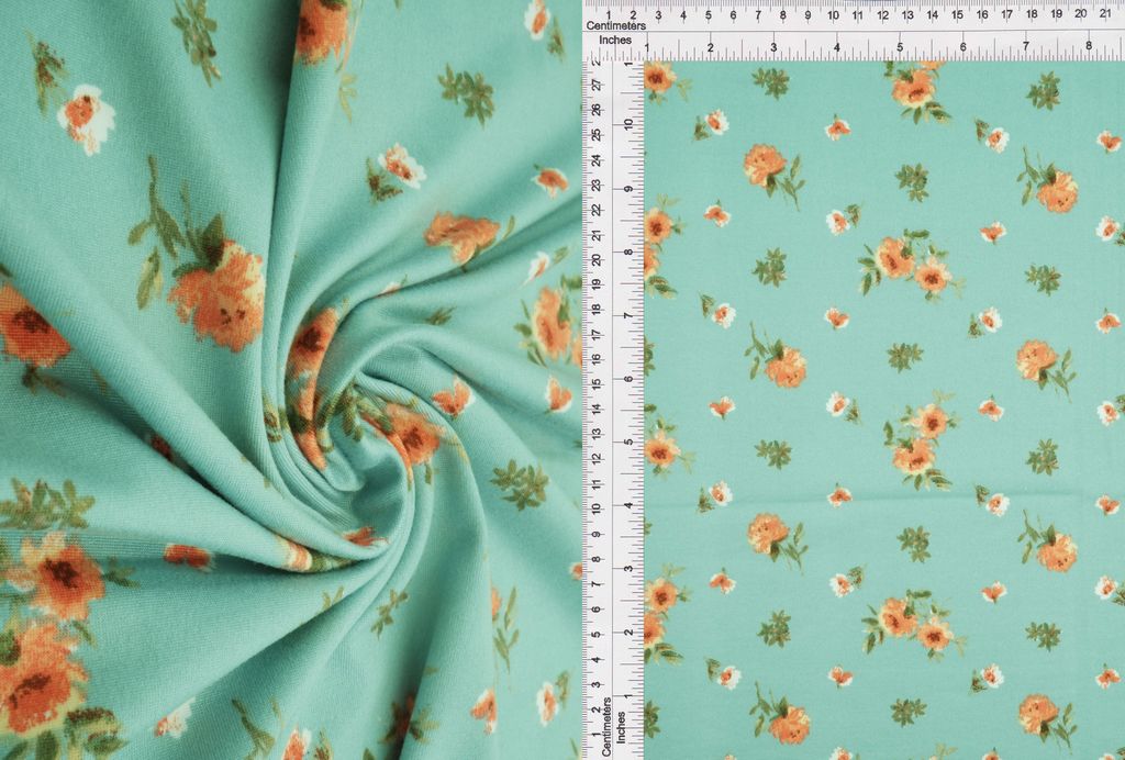 KNT2100-MS11142 / SAGE DUSTY / 96%POLY 4%SPAN DTY BRUSH FLORAL/FLOWER