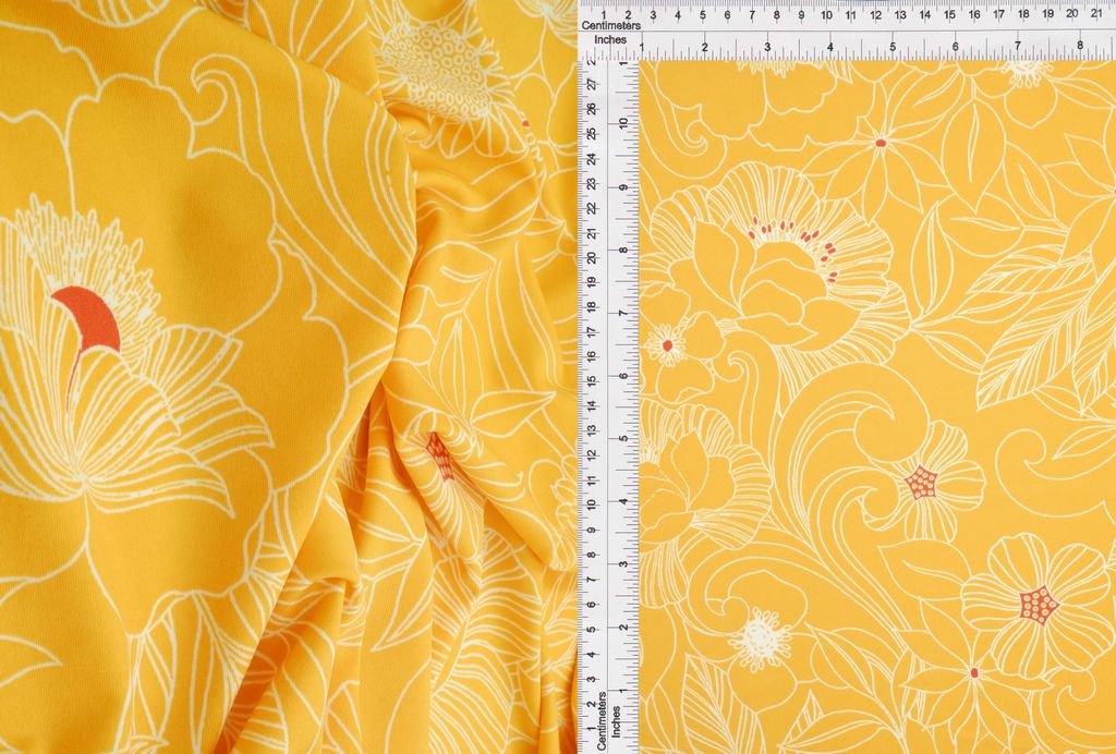 KNT1389-MS10070 / MANGO / 96% Poly 4% Spandex DTY Pucci Floral Print