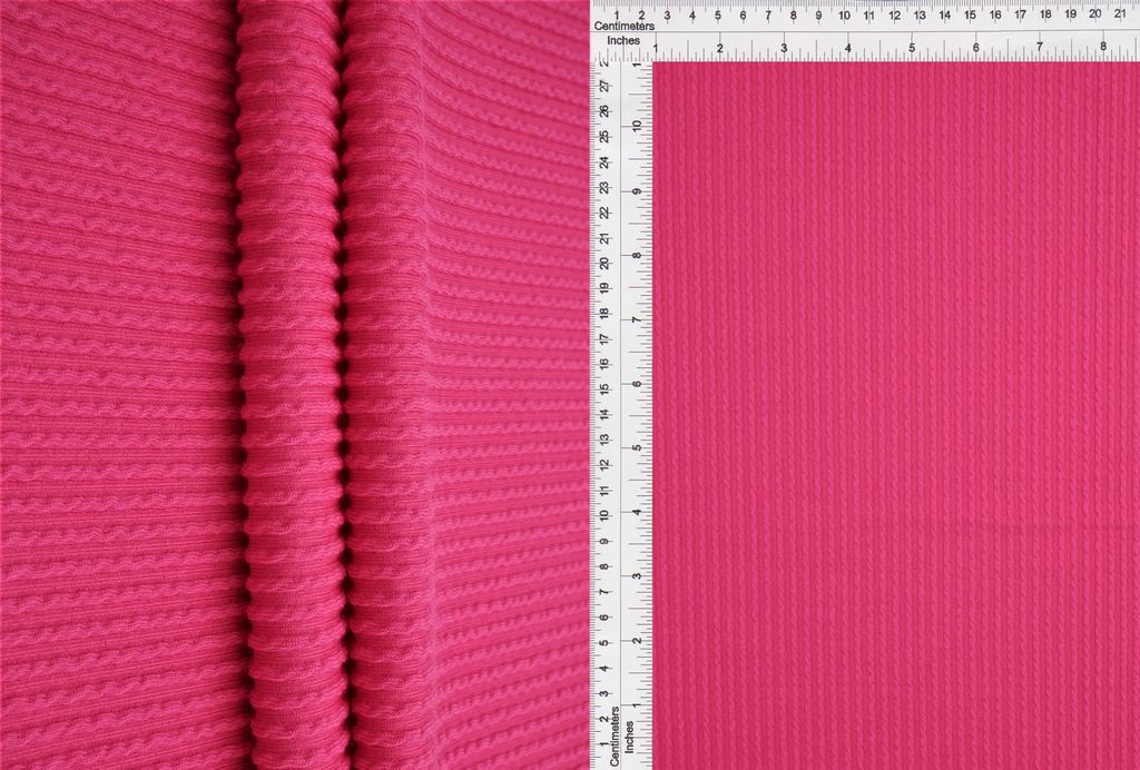 KNT4204 / FUCHSIA / 77%POLY 18%RAY 5%SPAN DOUBLE KNIT COZY