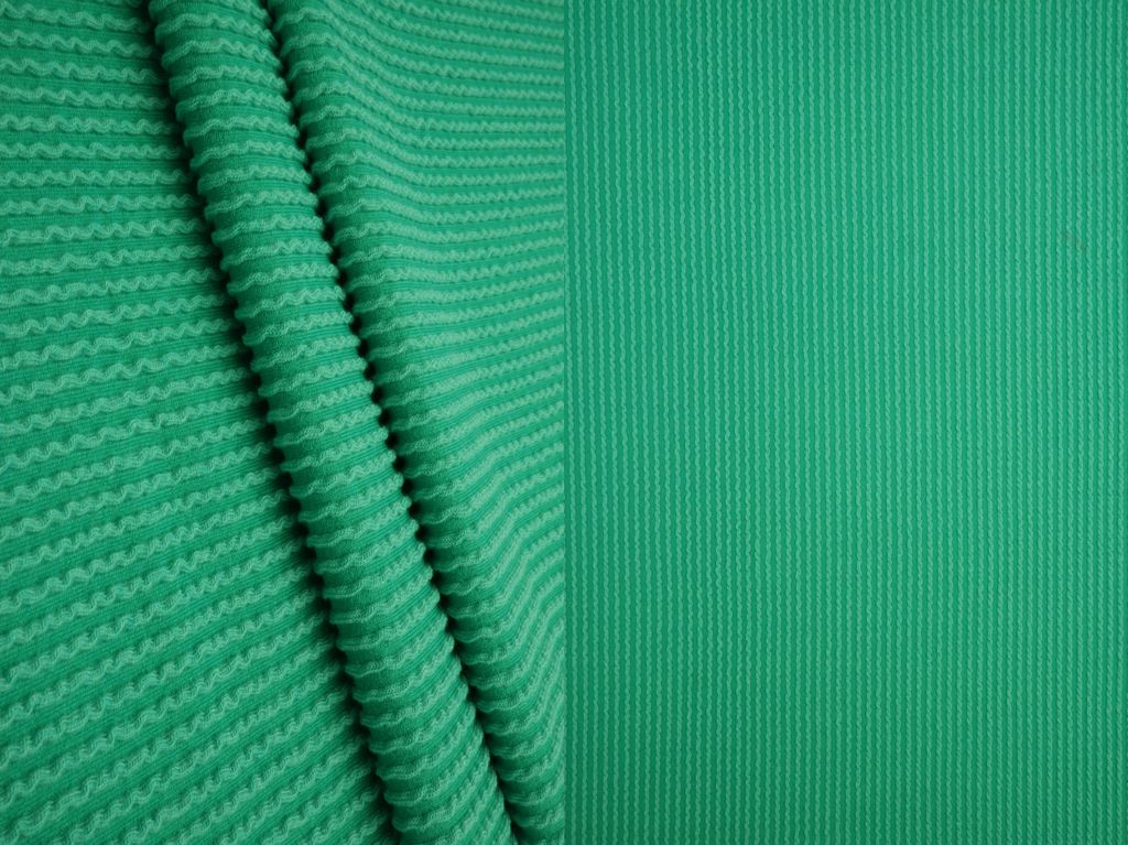 KNT4463 / GREEN / 80%POLY 15%RAY 5%SPAN KNIT JACQUARD RIB
