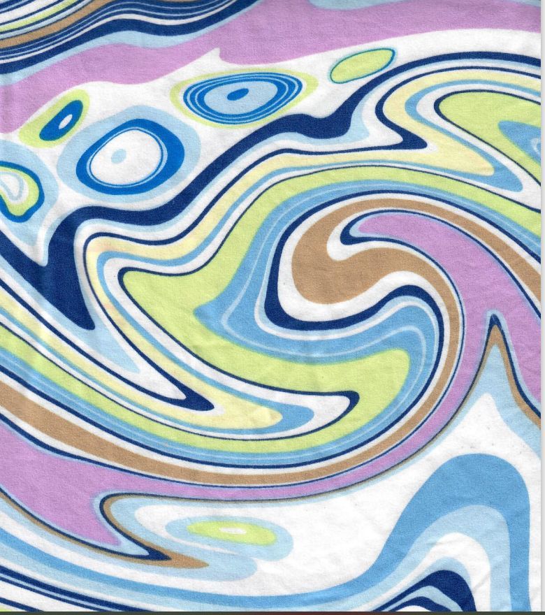 KNT2100-MS11152 / BLUE / 96%POLY 4%SPANDEX DTY BRUSHED MARBLE PRINT