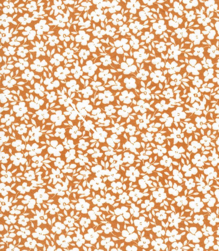 KNT2100-Q90202 / MUSTARD / 96%POLY 4%SPAN DTY BRUSHED FLORAL PRINT