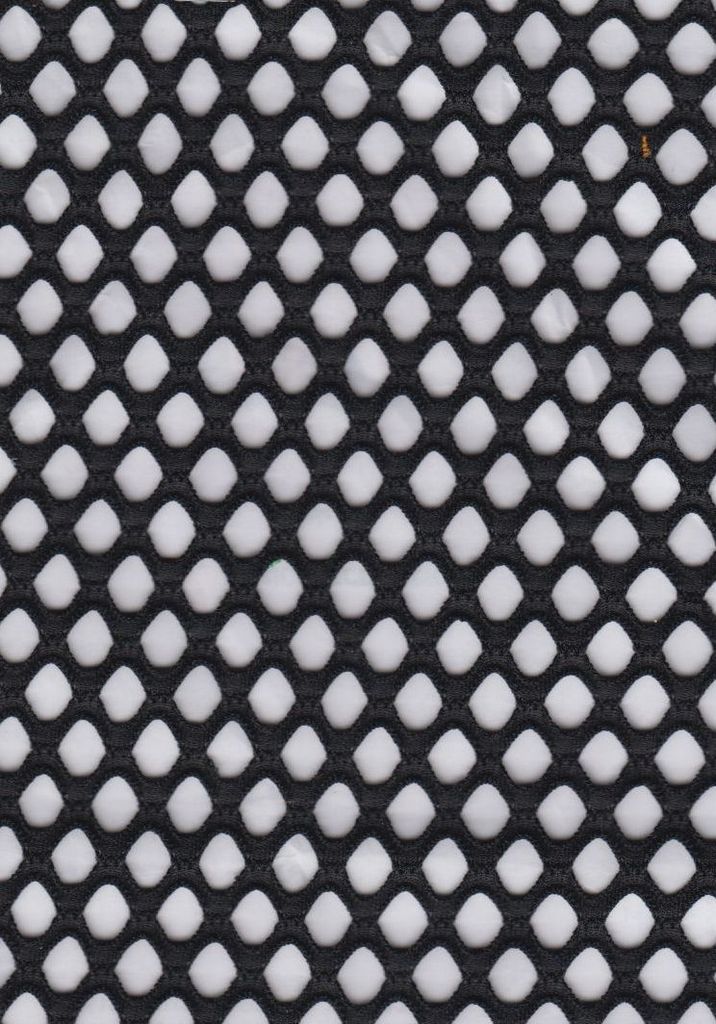 MESH-4472 / BLACK / 100% POLY BIG FISHNET MESH SOLID