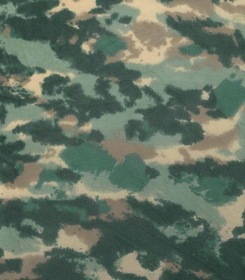 MESH-MS11178 / GREEN / 90%POLY 10%SPAN MESH ABSTRACT PRINT