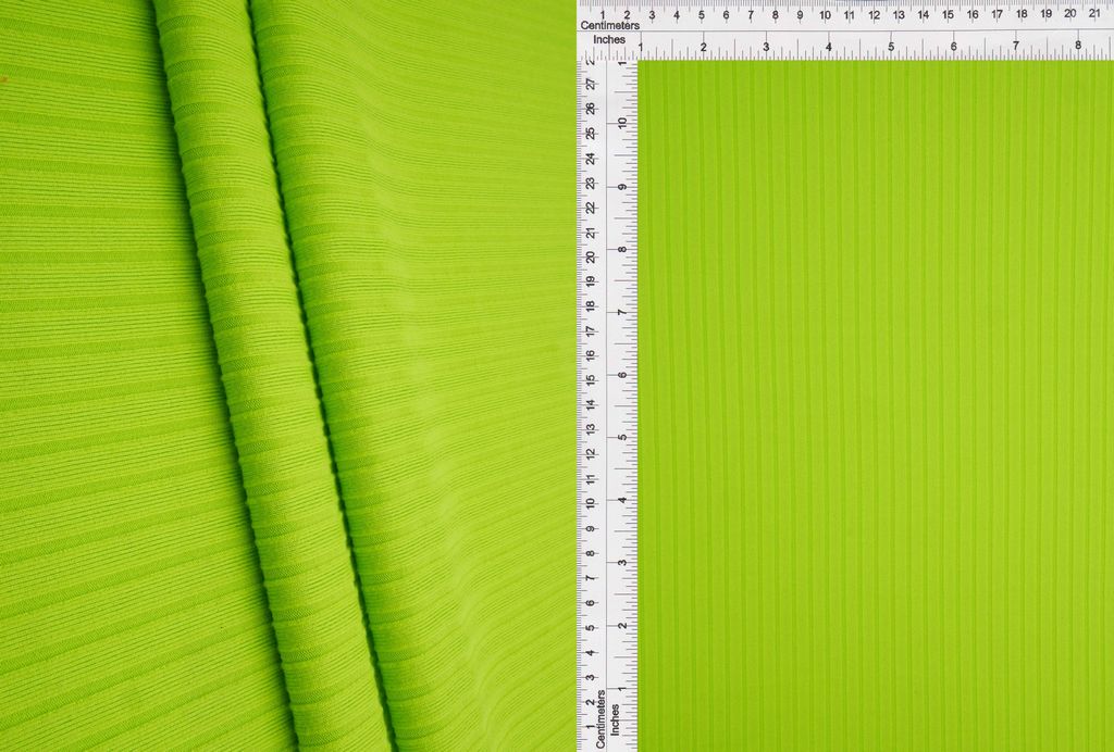 KNT4135 / LIME / 87%POLY 13%SPAN 8X3 YUMMY RIB SOLID