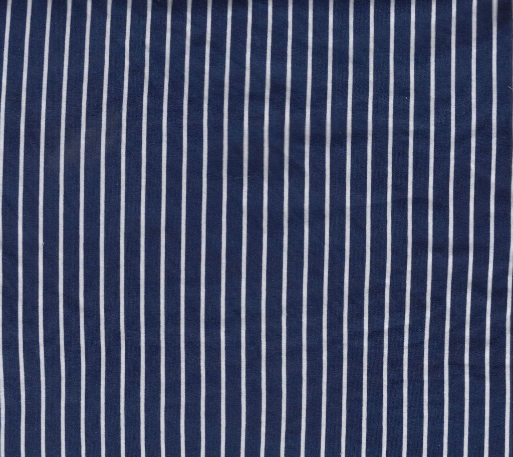 KNT2100-CW99 / NAVY/WHITE / 96%POLY 4%SPAN DTY BRUSHED VERTICAL STRIPE PRINT