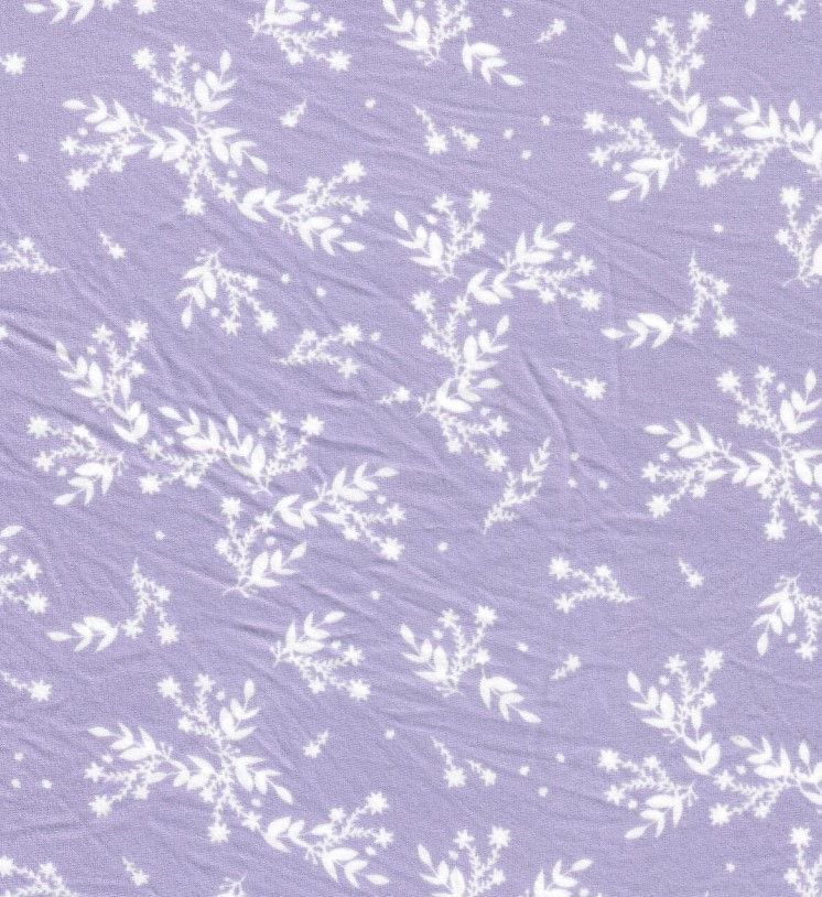 KNT2100-MS10331 / LAVENDER / 96% POLY 4%SPANDEX BRUSHED DTY LEAF PRINT