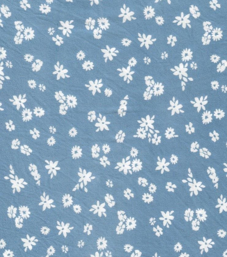 KNT2100-MS10217 / CHAMBRAY / 96%POLY 4%SPAN DTY BRUSH DITSY FLORAL/FLOWER