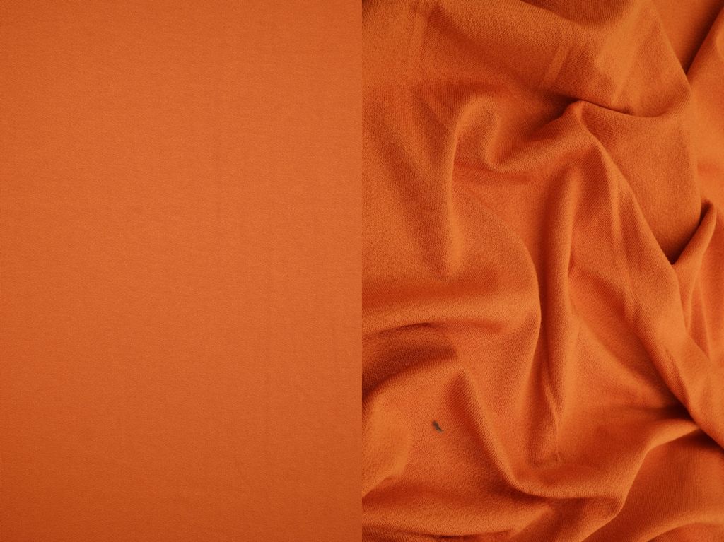 KNT4465 / ORANGE BURNT / 95% RAYON 5% SPANDEX VISCOSE KNIT CREPE SOLID