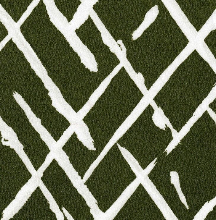 KNT2100-MS11134 / OLIVE / 96%POLY 4%SPAN DTY BRUSHED GEO PRINT