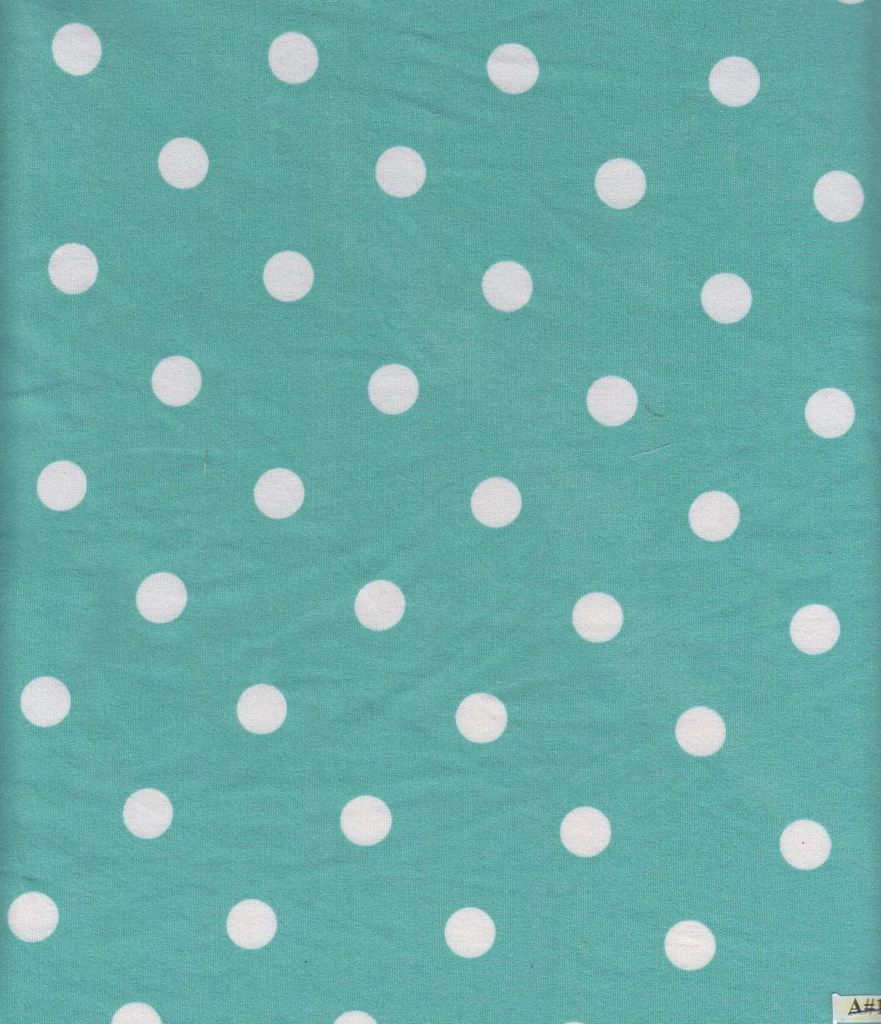 KNT2100-SE90548 / GREEN / 96%POLY 4%SPAN DTY BRUSHED POLKA DOT PRINT