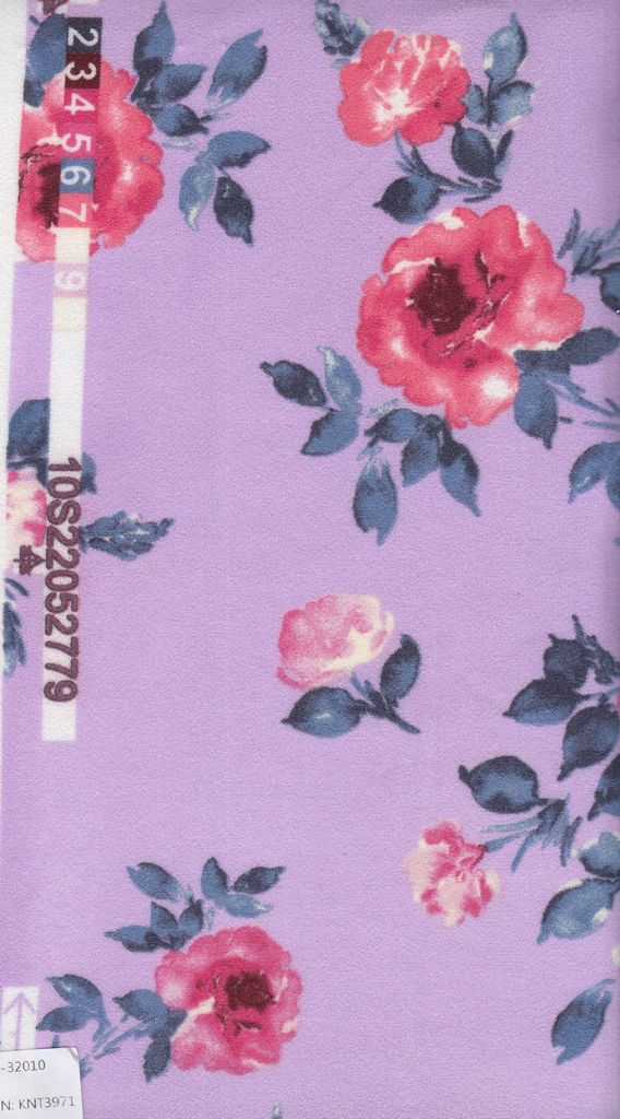 KNT3971-Q20406 / LAVENDER / 95%POLY 5%SAPN TECHNO CREPE FLORAL/FLOWER