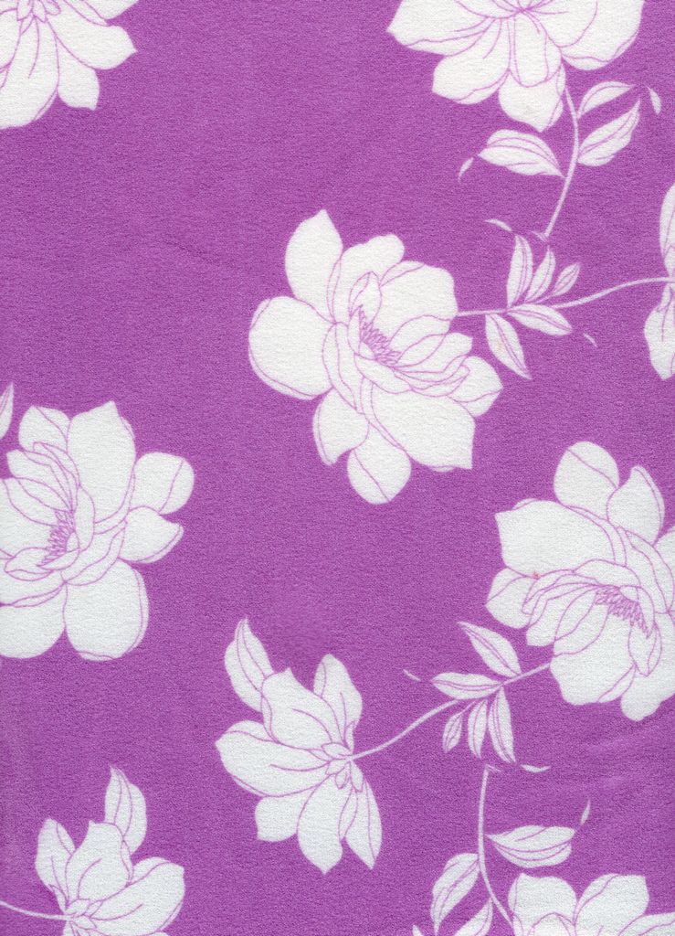 KNT3971-MS11070 / LAVENDER / 95%POLY 5%SPAN FLORAL/FLOWER TECHNO CREPE PRINT