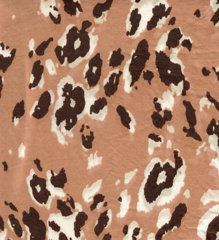 KNT1389-MS11074 / CAMEL / 96%POLY 4%SPANDED DTY ANIMAL PRINT