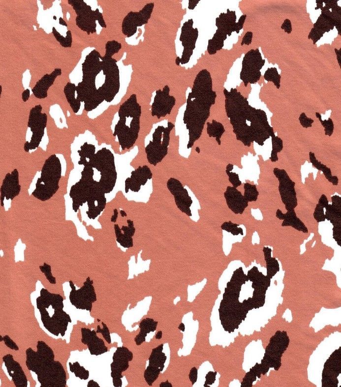 KNT1389-MS11074 / RUST / 96%POLY 4%SPANDED DTY ANIMAL PRINT