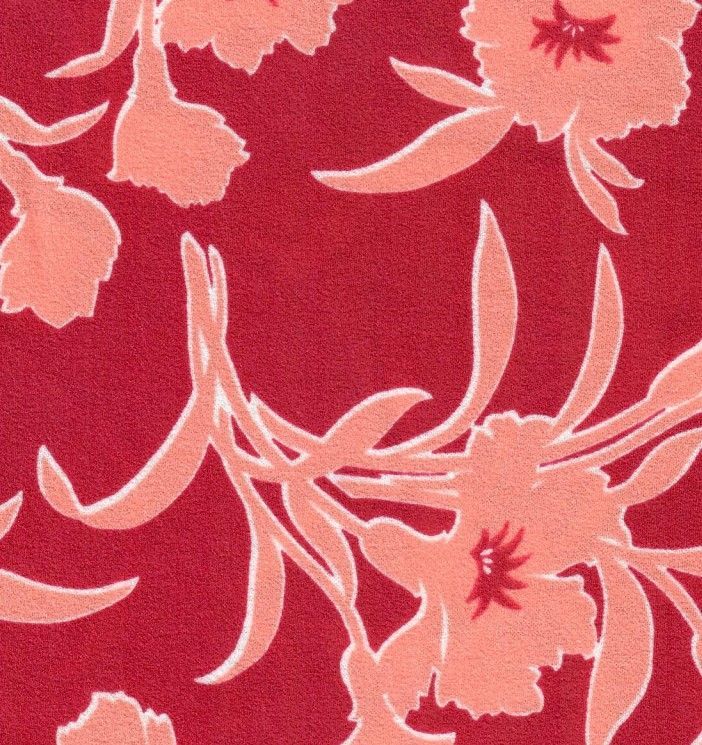KNT3971-MS11066 / FUCHSIA / 95%POLY 5%SPAN FLORAL/FLOWER TECHNO CREPE