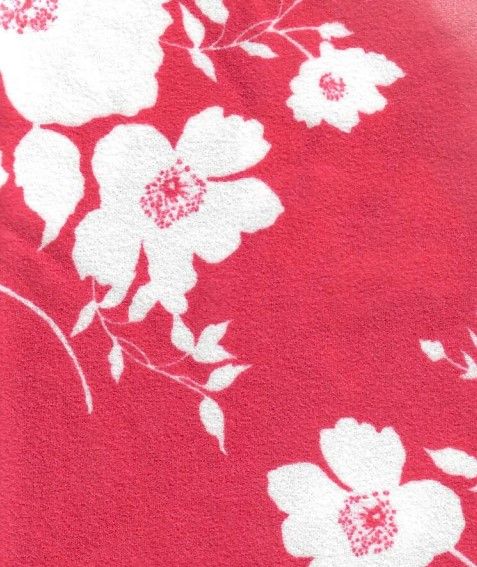 KNT3971-MS11059 / FUCHSIA / 95%POLY 5%SPAN FLORAL/FLOWER TECHNO CREPE