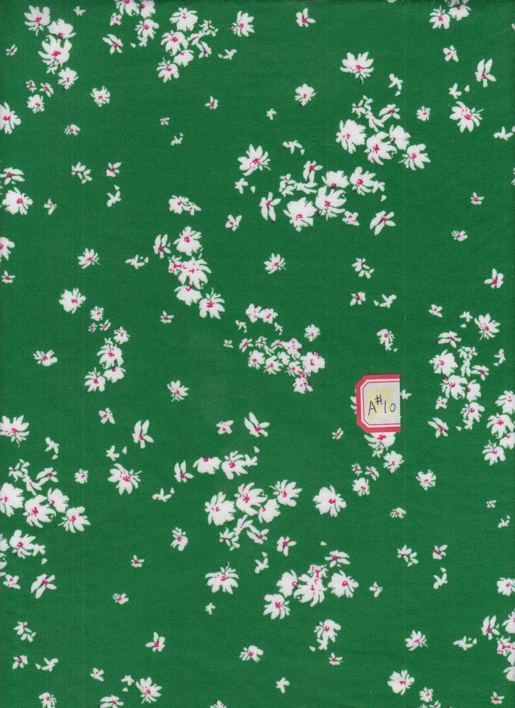 KNT2100-MS11162 / GREEN / 96%POLY 4%SPAN DTY BRUSH FLORAL/FLOWER