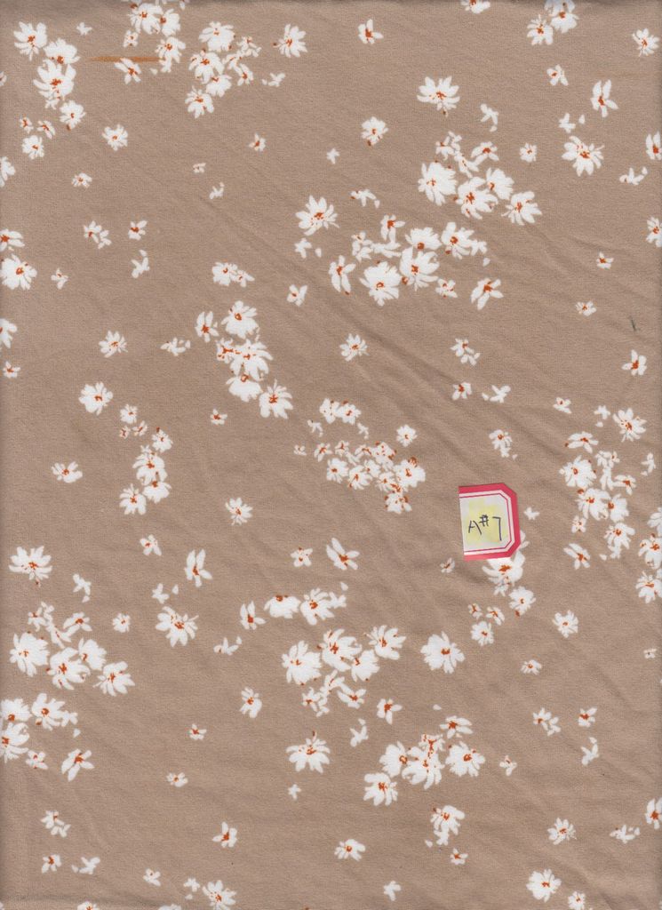 KNT2100-MS11162 / STONE / 96%POLY 4%SPAN DTY BRUSH FLORAL/FLOWER