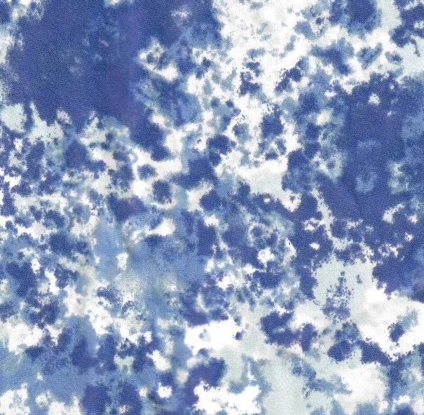 KNT1389-MS11177 / BLUE / 96%POLY 4%SPAN ABSTRACT/TIE DYE PRINT