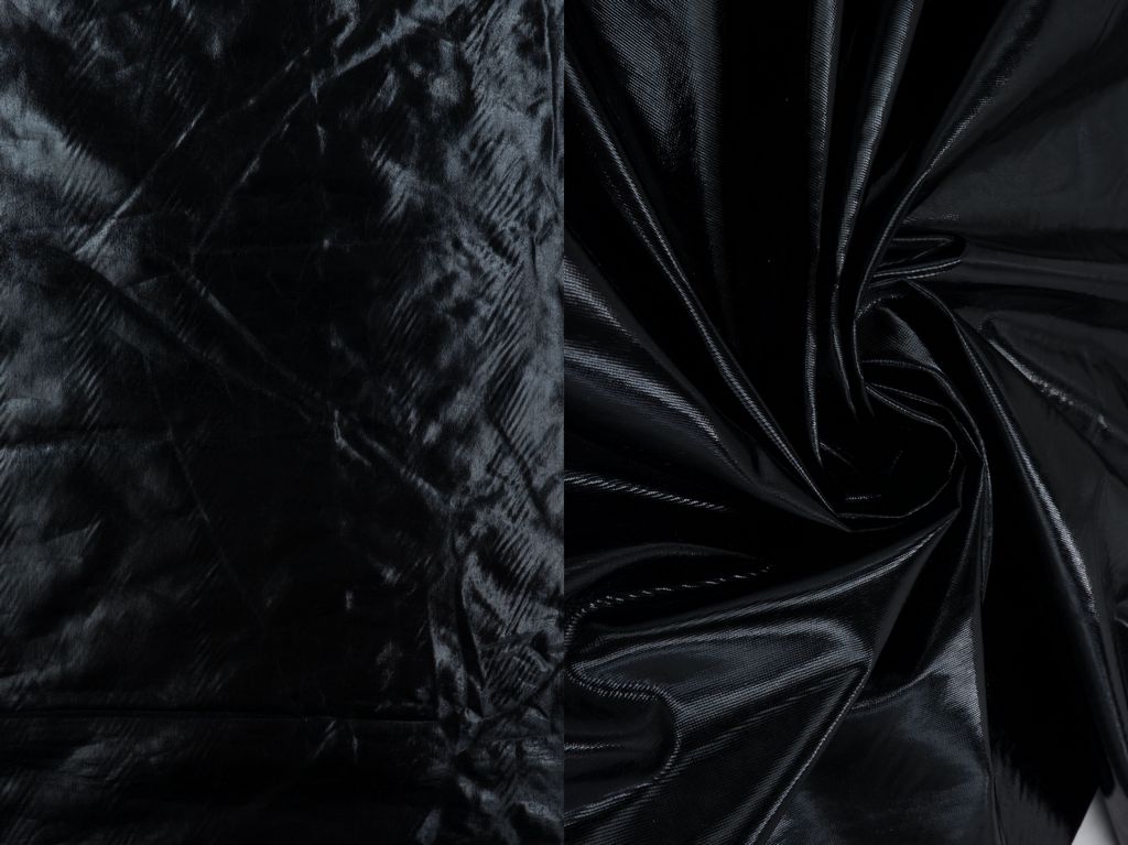MTJ302 / BLACK SHINY / 98%POLY 2%SPAN PLEATHER COATED