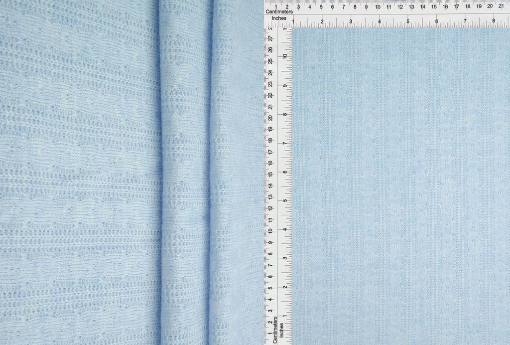 KNT1755R / BLUE LUNA-R / 95%POLY 5%SPAN KNIT JACQUARD CABLE KNIT SWEATER
