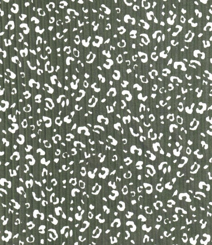 KNT4135-MS11199 / OLIVE / 87%POLY 13%SPAN 8X3 YUMMY RIB ANIMAL PRINT