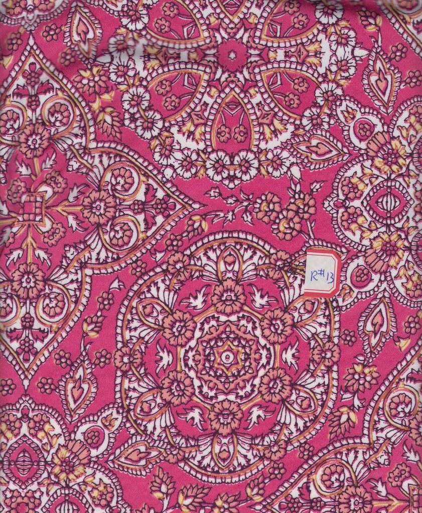 KNT1389-MS10076 / FUCHSIA / 95%POLY 5%SPANDEX MEDALLION PRINT