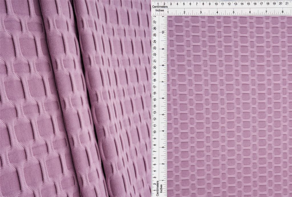 KNT4360 / ORCHID-R / 92%POLY 8%SPAN HONEYCOMB KNIT SOLID