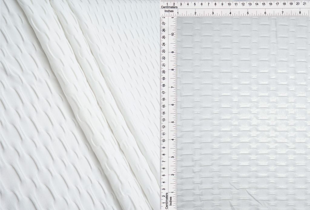 KNT4360 / IVORY-R / 92%POLY 8%SPAN HONEYCOMB KNIT SOLID