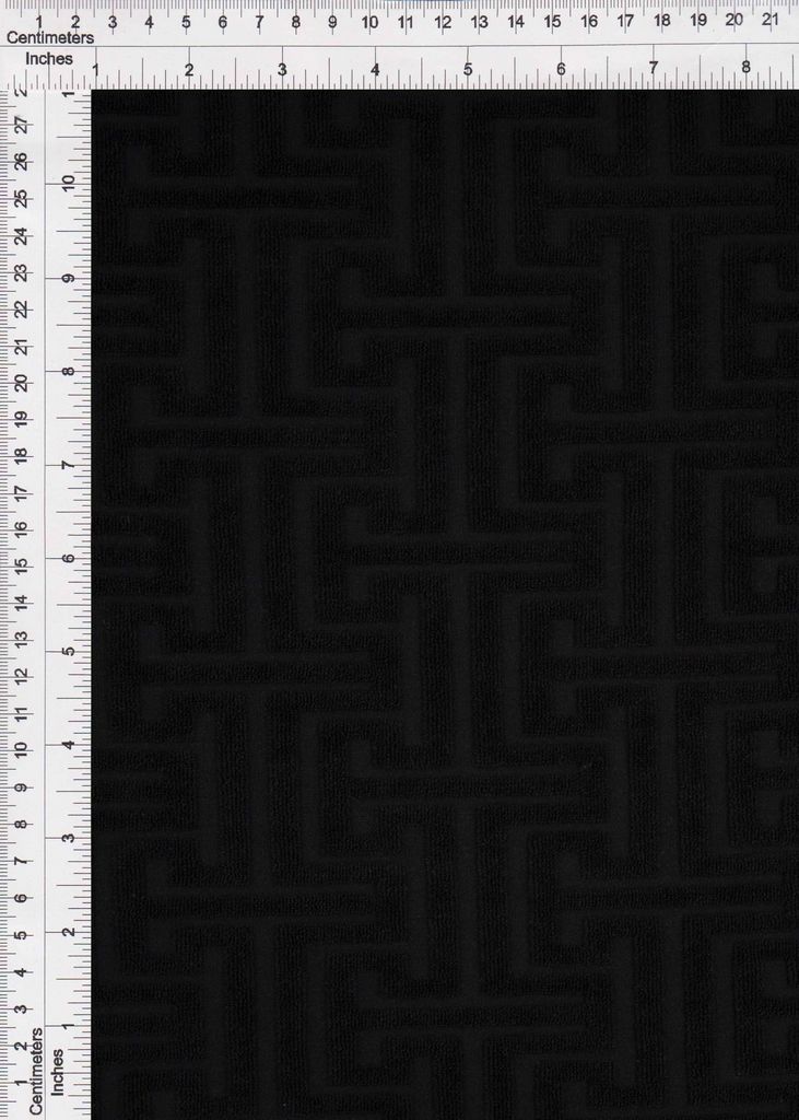 JACQ-4475 / BLACK / 95%POLY 5%SPAN GEO TOWEL JACQUARD