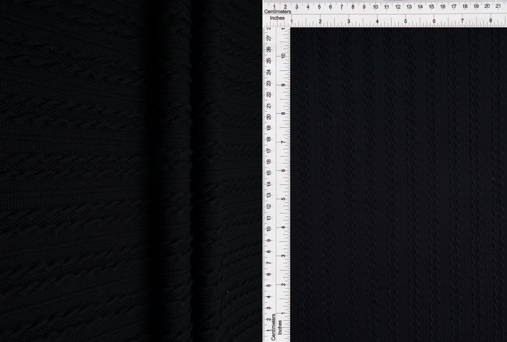 JACQ-4476 / BLACK / 97%POLY 3%SPAN BRAID JACQUARD