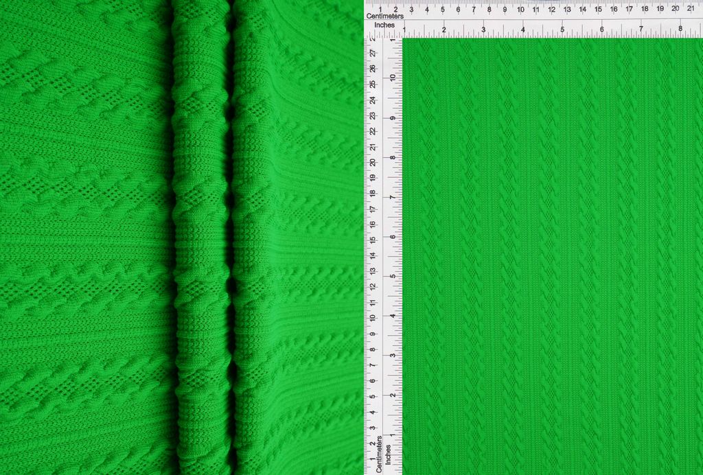 JACQ-4476 / GREEN / 97%POLY 3%SPAN BRAID JACQUARD