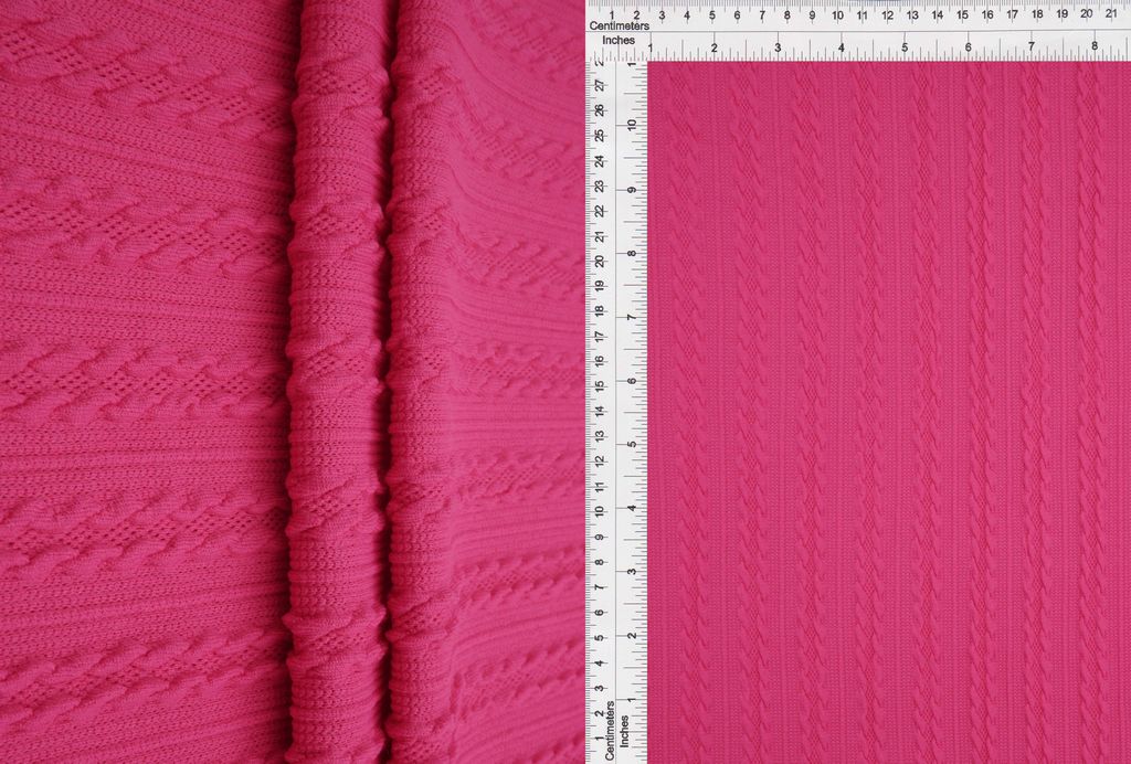 JACQ-4476 / FUCHSIA / 97%POLY 3%SPAN BRAID JACQUARD