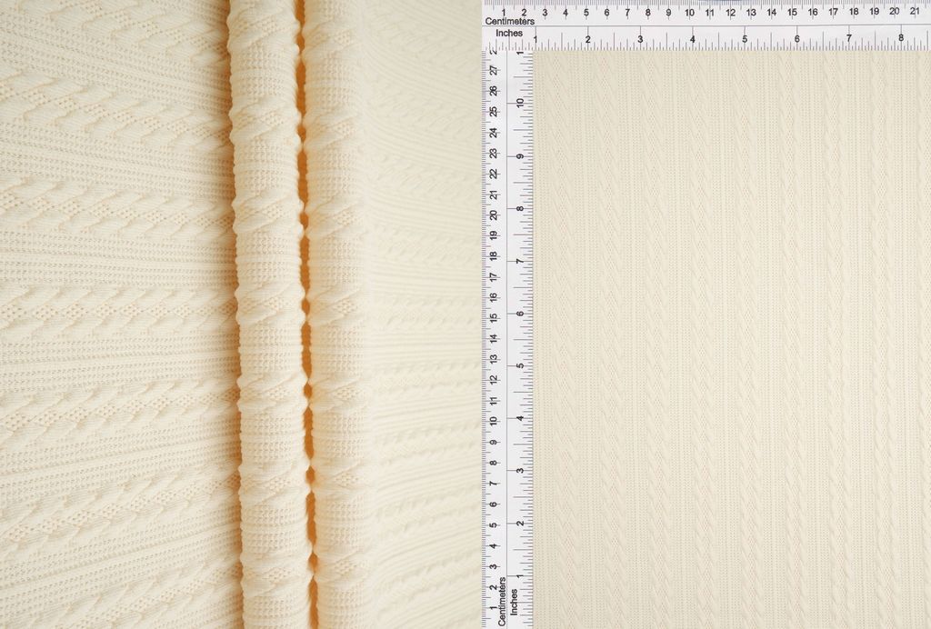JACQ-4476 / CREAM / 97%POLY 3%SPAN BRAID JACQUARD