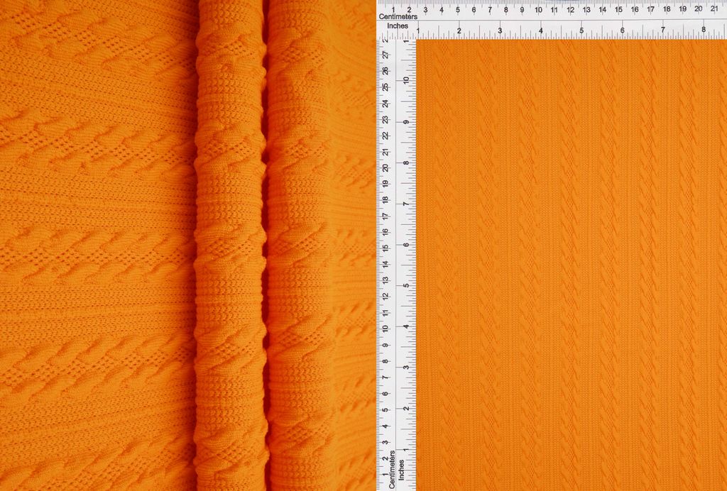 JACQ-4476 / ORANGE / 97%POLY 3%SPAN BRAID JACQUARD