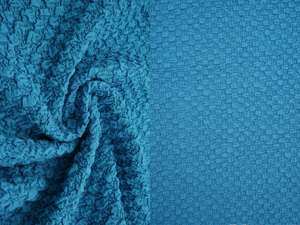 JACQ-4477 / AQUA BLUE / 95%POLY 5%SPAN CAULIFLOWER JACQUARD