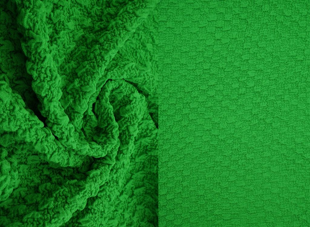 JACQ-4477 / GREEN / 95%POLY 5%SPAN CAULIFLOWER JACQUARD