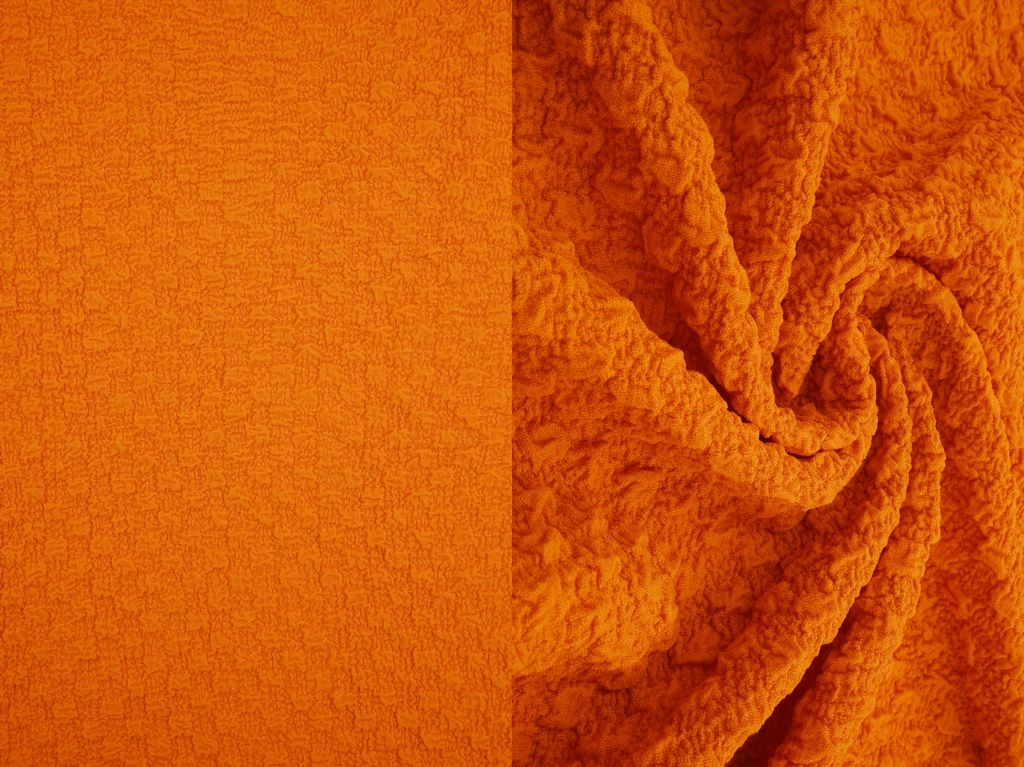 JACQ-4477 / ORANGE / 95%POLY 5%SPAN CAULIFLOWER JACQUARD