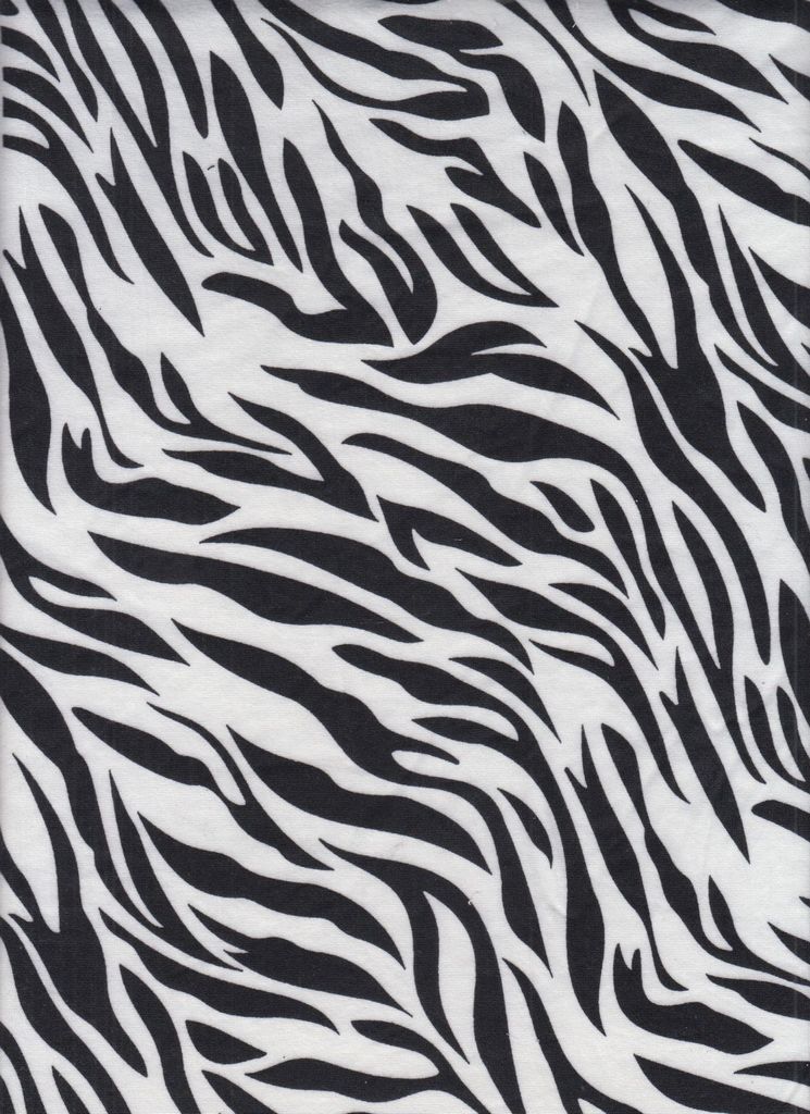 KNT2100-SE90106 / IVORY/BLACK / 96%POLY 4%SPAN DTY BRUSHED ZEBRA PRINT