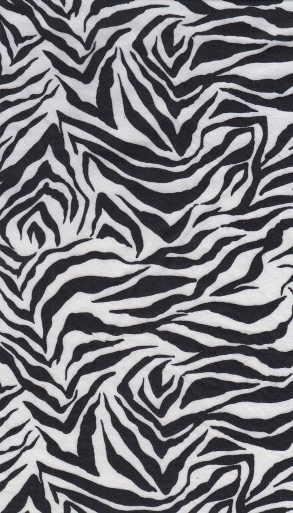 KNT2100-SE10238 / IVORY/BLACK / 96%POLY 4%SPAN DTY BRUSHED ZEBRA PRINT