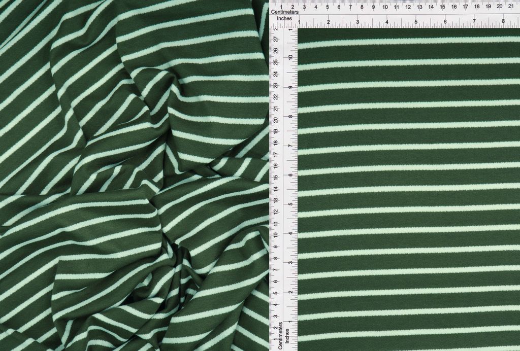 KNT4404 / OLIVE/IVORY-R / 68%RAY 29%POLY 3%SPAN VISCOSE CREPE W/1CM STRIPE