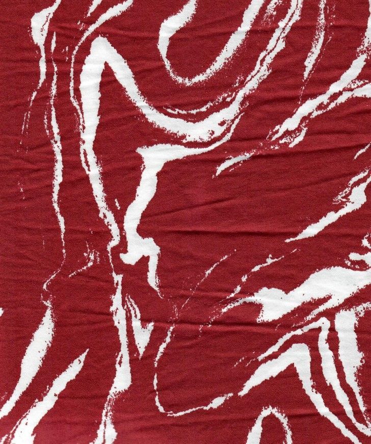 KNT1389-MS10016 / RED SPICE / 96%POLY 4%SPAN DTY ABSTRACT MARBLE PRINT